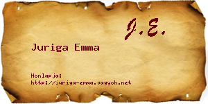Juriga Emma névjegykártya